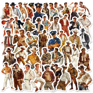 Retro Amerikanische Moderne Männer Aufkleber Hip Hop Anzug Straßenkultur Wasserdicht DIY Laptop Journal Aufkleber Dekorativ