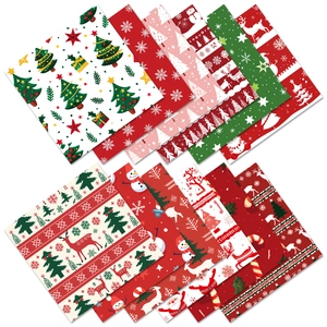 Christmas pattern paper set with snowman and reindeer designs for scrapbooking and DIY crafts