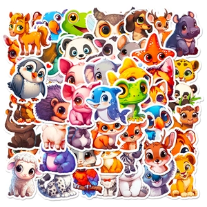 Cute Cartoon Animal Stickers For Kids Birthday Gift Waterproof Vinyl Decals For Laptop Water Bottle Guitar DIY Decoration School Supplies