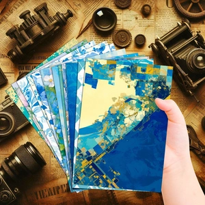 Retro floral scrapbooking paper pack with 12 sheets for DIY gifts and journal decoration