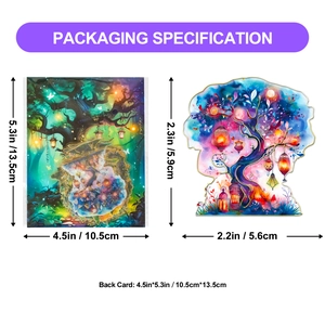 Autocollants en PET imperméables arbre magique vert avec dorure laser pour enfants