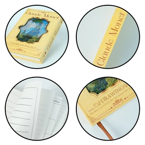 Carnet Monet La Femme à l'ombrelle avec couverture évidée et pages lignées