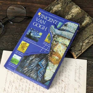 Van Gogh oil painting notebook set in blue gift box with classic art masterpieces
