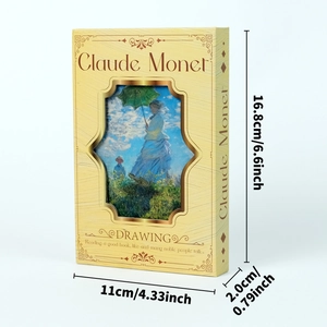 Boîte livre décorative Monet Femme à l'ombrelle couverture rigide 16,8x11x2,0cm vue