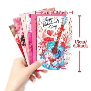 50 Pcs pink rose Valentine's day wall decor cards measuring 4x6 inches for home scrapbooking