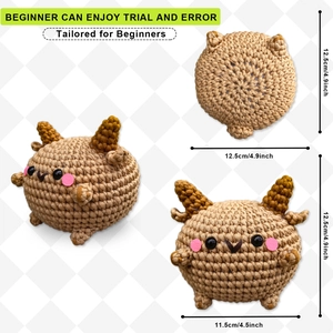 Crochet sheep plush toy DIY kit handmade lamb keychain for backpack and luggage charm