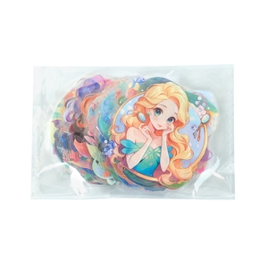 Cute mermaid princess transparent waterproof sticker set for DIY laptop and phone decoration
