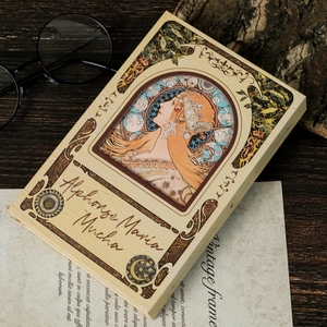 Vintage Magnetic Hardcover Art Illustration Notebook Mucha Monet Van Gogh Retro Writing Notepad Office School Gift