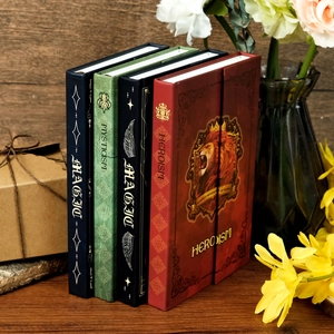 Magic Academy hardcover magnetic notebooks with gold foil magic totems in four colors