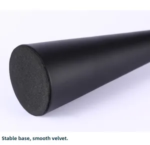 Close-up of matte black candle holder base with non-slip protective velvet padding