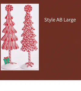 Detaillierte Größenparameter für 43cm Mini-Zuckerstangen-Weihnachtsbaum-Ornamente