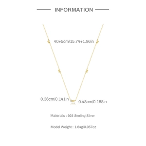 Vue détaillée du collier nœud en argent 925 montrant les dimensions et le fini doré
