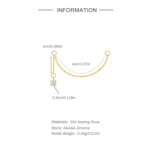 Detail specifications of 925 sterling silver star earring with 18k gold plating and zirconia