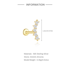 Detailed view of S925 sterling silver crown tassel earring with AAAAA zirconia stones