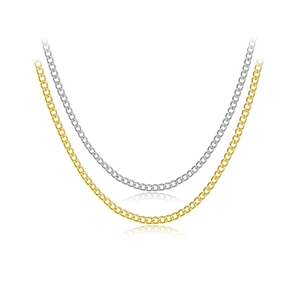 Collier Chaîne Gourmette Minimaliste en Argent Sterling 925 pour Femmes Plaqué Or 18K Choker Bijoux Fins Cadeau