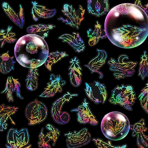 Zilveren Laser Veer Stickers Holografische Boheemse Dromenvanger Maan Voor Laptop Venster Scrapbooking DIY Decoratie