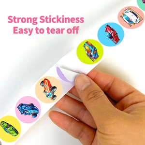 Strong adhesive cool cartoon racing car roll stickers for kids scrapbooking and sealing