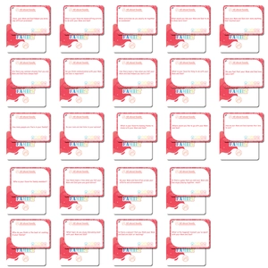 24 Educational family interaction flashcards for parent-child communication