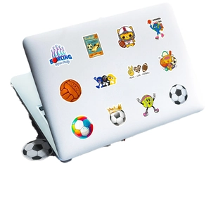 Set di 50 adesivi sportivi assortiti calcio e tennis per laptop e borracce