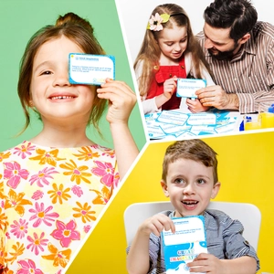 Set di carte educative per stimolare la fantasia e l'interazione tra genitori e figli