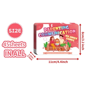Set of 45 educational family flashcards for kids early learning interaction 11x8cm
