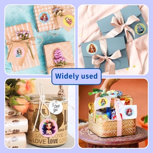 Autocollants de princesse cartoon sur boîtes cadeaux et enveloppes décoratives