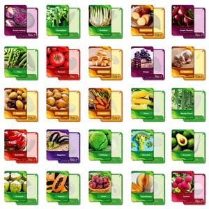 25-pack realistic fruit and vegetable flashcards for children early learning and vocabulary