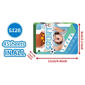 Cartes éducatives de sport pour enfants, lot de 45 cartes d'apprentissage cognitif