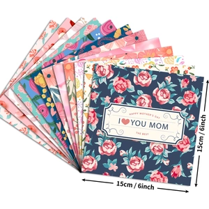 12-pack floral Mother's Day pattern paper, 6-inch square decorative scrapbook sheets