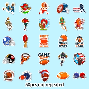50er-Set American Football Sticker für Kinder Laptops und Skateboards Dekoration