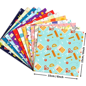 12 sheets of colorful Teachers' Day themed scrapbooking paper for DIY crafts 15x15cm