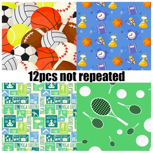 12 feuilles de papier scrapbooking colorées sur le sport et le style de vie pour DIY