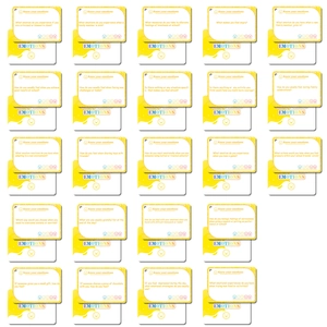 Juego de 24 tarjetas educativas de inteligencia emocional con preguntas de habilidades sociales