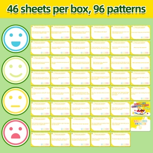 Detalle de 46 tarjetas didácticas con 96 patrones para el crecimiento emocional infantil