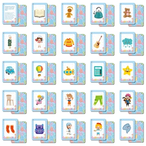 25 double-sided early learning sentence cards for children with diverse educational themes