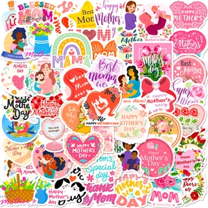 Adesivi Buona Festa Della Mamma I Love You Mom Per Bouquet Di Fiori Torta Cottura Scatola Regalo Decorazione Etichette Adesive In PVC Impermeabile