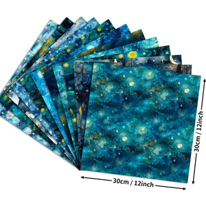 24 sheets of starry sky scrapbooking paper, 12-inch artistic DIY craft background sheets