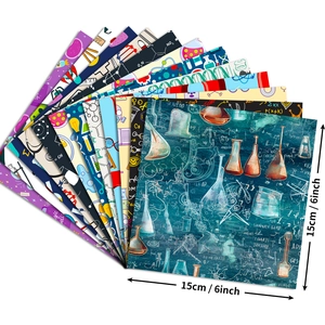 12-pack science lab decorative scrapbook paper set with 6-inch square chemical patterns