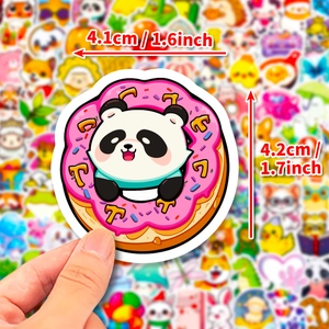 Cute panda donut waterproof sticker, 4cm mini size for scrapbooking and DIY decoration