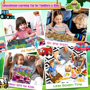 Libros de pegatinas de vehículos reutilizables con más de 134 pegatinas de transporte