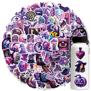 100pcs purple gothic graffiti stickers for laptop and bottle with waterproof PVC material