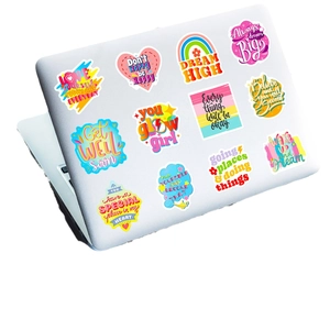 Lot de 50 autocollants inspirants anglais colorés pour gourde et décor d'ordinateur