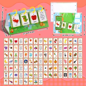 English alphabet learning cards set with a green stand for early education study