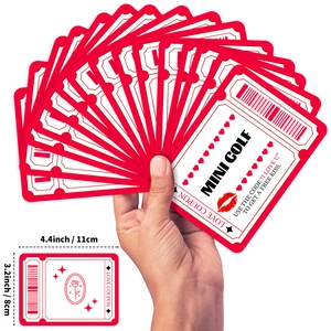 Lot de 50 cartes d'interaction romantiques pour couple au design vintage rouge et blanc
