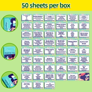 50 Pre-drinking party game cards for couples with interactive fun and challenges