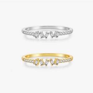 925 Sterling Zilveren Ring Met Rechthoekige Zirkonia Geometrisch Ingelegde Strass Ring Voor Vrouwen Moderne Sieraden