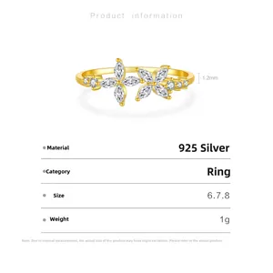 Detalle de anillo de plata S925 con ancho de 1.2 mm y especificaciones de circonita
