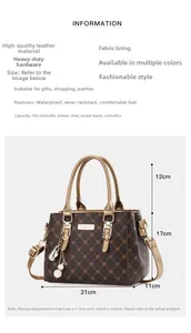 Detailed size specifications and dimensions for this fashion patterned handbag for women