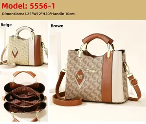 Detail view of large capacity crossbody bag with dimensions and interior compartments