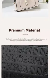 Close-up of embossed letter texture and stitching detail on women's stylish pillow bag